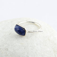 Lapis Lazuli Ring - 925 Sterling Silver - Rose Gold Plated Ring - Gemstone Jewelry - Jewelry For Young Ladies - Gift For The Bridesmaids