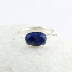 Lapis Lazuli Ring - 925 Sterling Silver - Rose Gold Plated Ring - Gemstone Jewelry - Jewelry For Young Ladies - Gift For The Bridesmaids