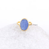 Kyanite Ring - Pure Silver - Oval Gemstone Ring - Handcrafted Ring - Bestseller Jewelry - Gift For Grandma - Jewelry For Strength