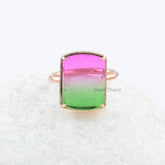 Bio Tourmaline Quartz Ring - 925 Silver - Handmade Ring - Prong Set Ring - Elegant Jewelry - Jewelry For The Traveler - Gift For Wholesale