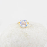 Opalite Ring - Handmade Ring - 925 Silver - Modern Jewelry - 12mm Cushion - Gift for Young Girls - Jewelry For The Bride - Gift for Writer