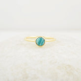 Amazonite Ring - Sterling Silver - Gold Plated Jewelry - Handmade Ring - 5mm Gemstone Ring - Wholesale Jewelry - Jewelry Her - Gift for Girl
