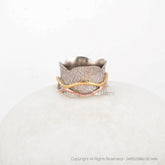 Boho Handmade Ring - 925 Silver - Rose Gold Plated Spinner Ring - Waves Band - Jewelry Manufacturer - Gift For Her - Jewelry For Healing
