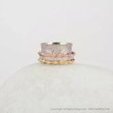 Textured Finish Thumb Band - Gold Plated Boho Ring - Solid Silver - Fashion Jewelry - Jewelry For Wholesale - Gift For Bridesmaid