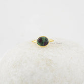 Ruby Zoisite Oval Gemstone Ring - 8x10mm Gemstone Ring - 18k Gold Plated Ring - 925 Sterling Silver Ring - Gift for Women - Gift for Her