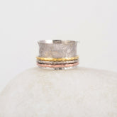 Multi Band Spinner Ring - 925 Silver - Anxiety Ring - Handmade Spinner Ring - Fashion Jewelry - Gift For Besties - Jewelry For Sister