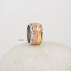 Boho Spinner Band - Sterling Silver - Gemstone Spinner Ring - Wholesale Jewelry - Gift For Christmas - Jewelry For Artist