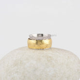 Boho Spinner Ring - 925 Solid Silver - Textured Gold Plated Spinner Ring - High Quality Jewelry - Gift For Niece