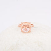 Morganite Cushion Gemstone Engagement Gift Ring, Stunning Rose Gold Plated Ring, 925 Sterling Silver Ring, Mothers Day Gift Ring, Gift Ideas