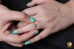 Amazonite Ring - Sterling Silver - Gold Plated Jewelry - Handmade Ring - 5mm Gemstone Ring - Wholesale Jewelry - Jewelry Her - Gift for Girl