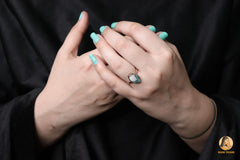 Turquoise Ring, Pink Opal Copper Turquoise 9x17mm Marquise Shape Gemstone Ring, Bezel Ring, Rose Gold Plated Ring, 925 Silver Women Ring