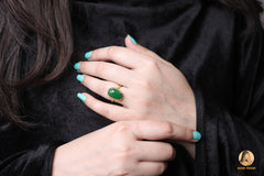 Green Aventurine Ring - Solid Silver - Gold Plated Ring - Prong Set - Semi Precious Jewelry - Jewelry For Sister - Gift For Graduate