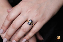 Raw Sapphire Ring - Sterling Silver - Gemstone Ring - Gold Plated Ring - Natural Stone Jewelry - Jewelry For Healing - Gift For Healing