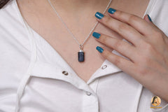 Raw Blue Sapphire Necklace - Sterling Silver - Gemstone Pendant Necklace - Multi Stone Jewelry - Gift For Graduate - Jewelry For Inspiration