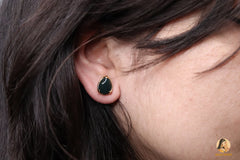 Beautiful Pear Bloodstone 8x11mm Gemstone Stud Earrings, 925 Sterling Silver Stud Earrings, Stylish Earring, Delicate Earring, Bride Jewelry