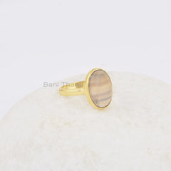 Fluorite Ring - 925 Pure Silver - Handcrafted Ring - Wholesale Jewelry - Gold Plated Ring - Jewelry For Month Birthday - Gift For Women