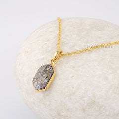 Ethiopian Opal Copper Necklace - 925 Silver - Handmade Pendant Necklace - 8x15mm - Fashion Jewelry - Gift For Besties - Jewelry For Sister