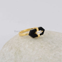 Black Onyx Ring - Sterling Silver - Gemstone Ring - Designer Prong Set - Custom Jewelry - Jewelry For Strength - Gift For Graduate