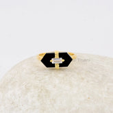 Black Onyx Ring - Sterling Silver - Gemstone Ring - Designer Prong Set - Custom Jewelry - Jewelry For Strength - Gift For Graduate