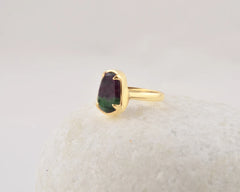 Ruby Zoisite Ring - 925 Silver Ring - Handmade Ring - Egg Shape Prong Set Ring - Wholesale Jewelry - Jewelry for Graduate - Gift for Womens
