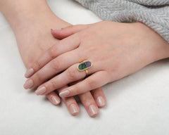 Ruby Zoisite Ring - Handmade Ring - 925 Sterling Silver - Gold Plated Ring - Gift for Young Girls - Jewelry For The Bride - Gift for Writer