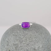 Pure 925 Silver - Aurora Opal Handcrafted Ring - Party Jewelry - Gift for Bridesmaid - Birthstone Jewelry - Statement Ring - Gemstone Ring