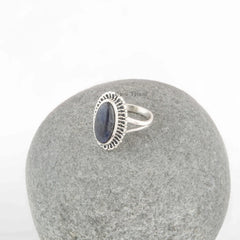 Boho Statement Ring - Natural Labradorite Ring - 925 Sterling Silver Gemstone Ring - Handmade Bohemian Ring - Jewelry Gift - Birthstone Ring