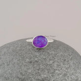 Stacking Ring - Opal Gemstone Ring - Handmade Bezel Ring - Solid 925 Sterling Silver - Rings for Women - Gift for Her - Gift for Loved Ones