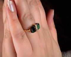 Ruby Zoisite Ring - Handmade Ring - 925 Sterling Silver - Gold Plated Ring - Gift for Young Girls - Jewelry For The Bride - Gift for Writer