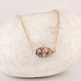 Natural Pink Opal Copper Pendant Necklace, Handmade Natural Beads Necklace, 925 Sterling Silver Gold Plated Necklace, Opal Silver Pendant