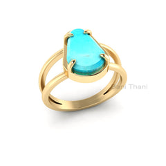 Bloodstone Ring - Fancy Cut Gemstone Ring - Coffin Ring - 925 Sterling Silver Ring - Dainty Duo Band Ring - 18k Gold Plated Rings