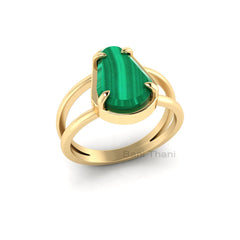 Bloodstone Ring - Fancy Cut Gemstone Ring - Coffin Ring - 925 Sterling Silver Ring - Dainty Duo Band Ring - 18k Gold Plated Rings