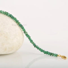 Green Aventurine Bracelet, Natural Green Aventurine Faceted Round Beaded Bracelet, Handmade May Birthstone Bracelet, Green Ombre Bracelet