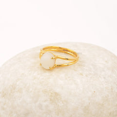 Mother Of Pearl Oval Ring, Pearl Double Band Silver Minimalist Statement Ring, Engagement Ring, Promise Ring, Silver 18k Gold Plated Ring