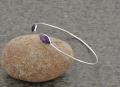 Amethyst Quartz Bracelet - Handmade Bracelet - 925 Silver - 7x15mm Marquise - Wholesale Jewelry - Jewelry For Young Sister - Gift For Friend