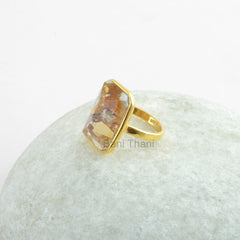 Brecciated Mookaite Ring - Handcrafted Ring - Pure Silver - 13x18mm Gemstone - Designer Jewelry - Gift for Wedding - Jewelry for Protection