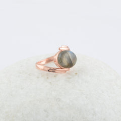 Labradorite Silver Ring-Labradorite 8x10mm Oval Gemstone Ring-Sterling Silver Bezel Ring-Sterling Silver Ring-Christmas Gifts For Mom