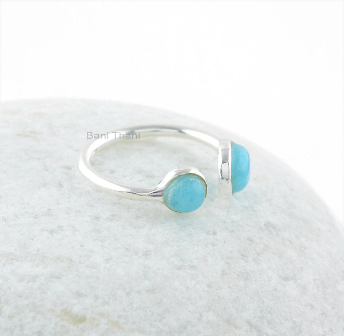 Sterling Silver Ring - Smithsonite Gemstone Handmade Ring - Adjustable Silver Ring - Statement Jewelry - Jewelry For Aunt - Gift for Mother
