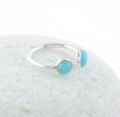 Sterling Silver Ring - Smithsonite Gemstone Handmade Ring - Adjustable Silver Ring - Statement Jewelry - Jewelry For Aunt - Gift for Mother