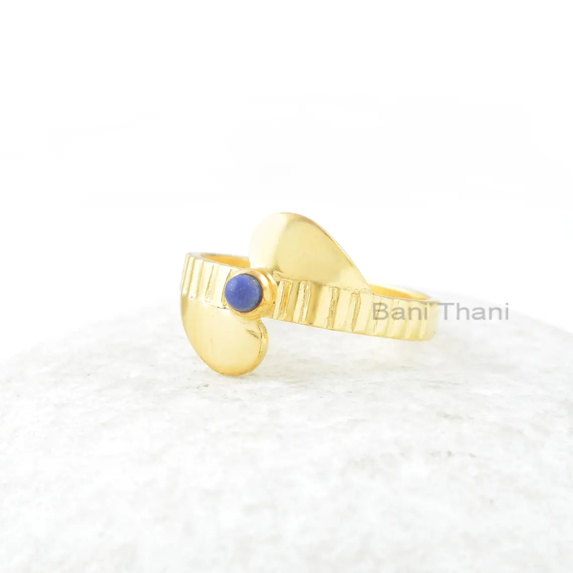 Lapis Lazuli Gemstone Ring - 3mm Round Silver Ring - Handmade Ring - Gold Plated Ring - Engagement Gift - Jewelry for Women - Gift for Her