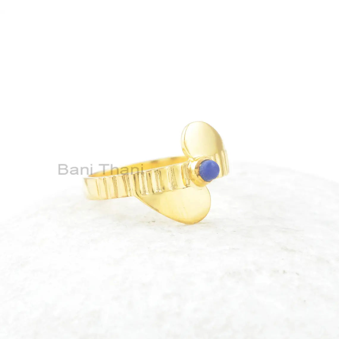 Lapis Lazuli Gemstone Ring - 3mm Round Silver Ring - Handmade Ring - Gold Plated Ring - Engagement Gift - Jewelry for Women - Gift for Her