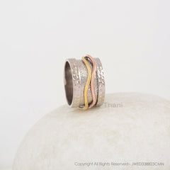 Silver Spinner Ring, - Handcrafted Boho Ring - Pure Silver - Dainty Jewelry - Jewelry For The Bridesmaids - Gift For Young Sister