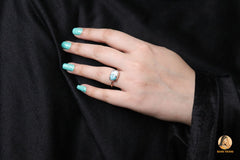 Turquoise Ring - Pure Silver - Handmade Ring - 8x12mm Pink Opal Copper Turquoise - Fashion Jewelry - Jewelry Bride - Gift For The Traveler