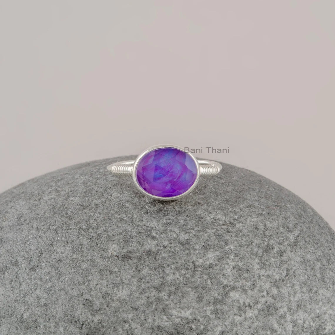 Stacking Ring - Opal Gemstone Ring - Handmade Bezel Ring - Solid 925 Sterling Silver - Rings for Women - Gift for Her - Gift for Loved Ones