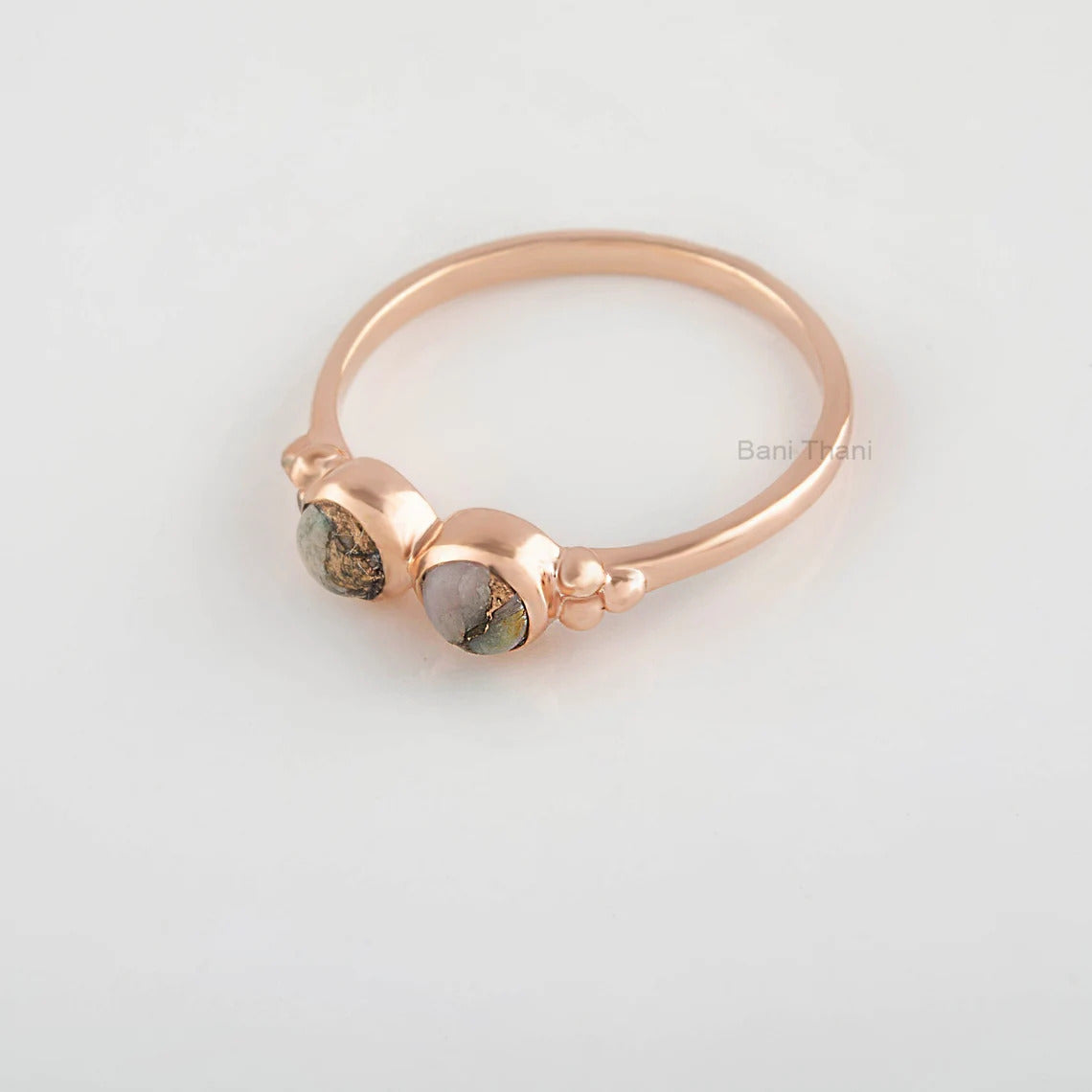 Beautiful Handmade Pink Opal Copper Gemstone Ring, Rose Gold Plated Minimalist Silver Ring, Dainty Ring, Perfect Ring For Everyday Wear