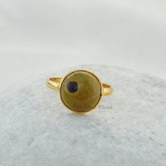 Natural Stichtite Gemstone Ring - Gold Plated Ring - 925 Sterling Silver Ring - Handmade Band Ring - Gift for Her Birthday - Birthstone Ring