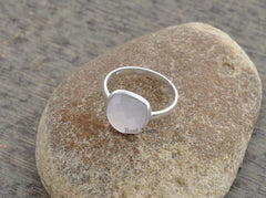 Pink Chalcedony Ring - Solid 925 Sterling Silver Ring for Women - Cushion Gemstone Ring- Christmas Gift Ring - Statement Ring - Gift for Her