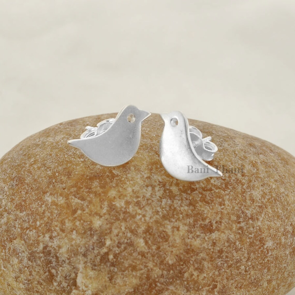 Bird Stud Earrings, Bird Shape Silver Stud Earring, 925 Sterling Silver Earring, Earring Gift for Her, Designer Bird Stud Earrings For Women