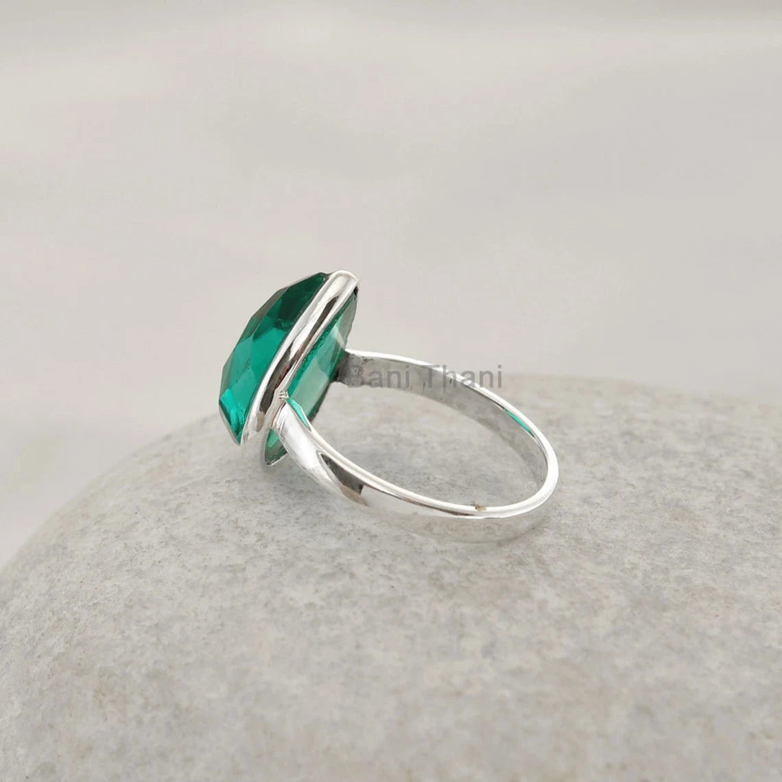 Teal Quartz 10x14mm Pear Faceted Gemstone Ring, 925 Sterling Silver Handmade Ring-Personalized Ring-Bohemian Ring Jewelry-Birthday Gift Ring
