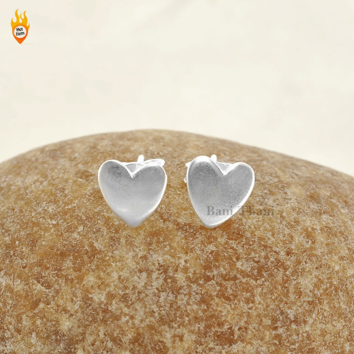 Heart Valentines Earrings, 925 Sterling Silver Heart Shape Stud Earrings, Valentines Earrings For Women, Valentines Studs For her